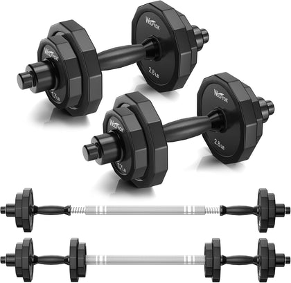 Weights Dumbbells Set, Adjustable Dumbbell Sets 22Lbs 44Lbs 66Lbs 88Lbs with Solid Steel, Barbell Free Weight Set