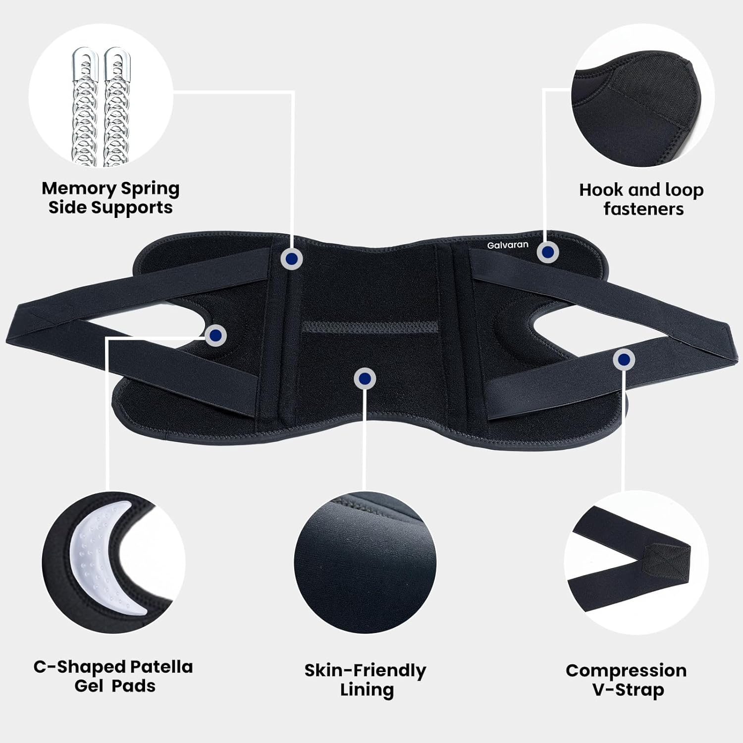 Knee Brace for Men & Women - ACL, MCL, Meniscus Tear Support & Arthritis Pain Relief - Stabilizing Knee Braces