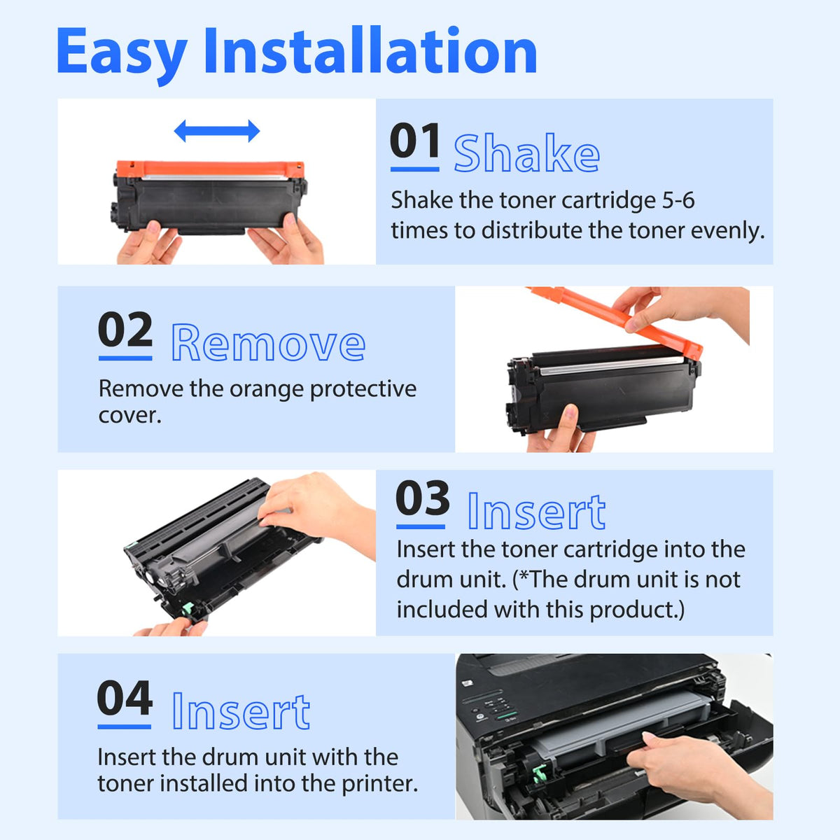 Compatible Toner Cartridge Replacement for Brother TN660, 2 Black