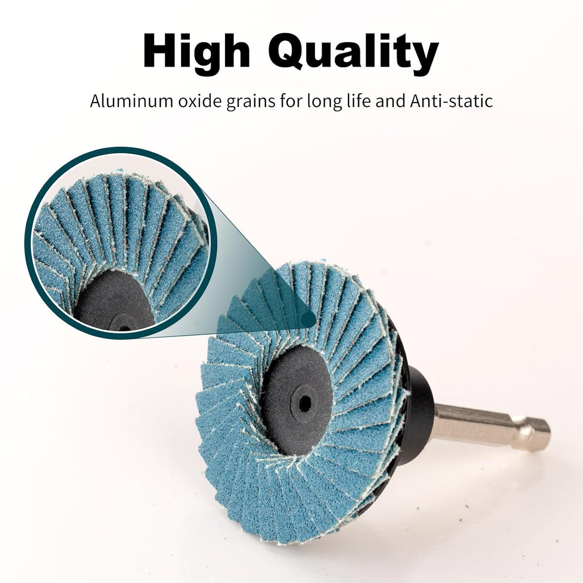 HOMO FABER 100Pcs 2 Inch Flap Discs, Die Grinder Sanding Disc Roll Lock