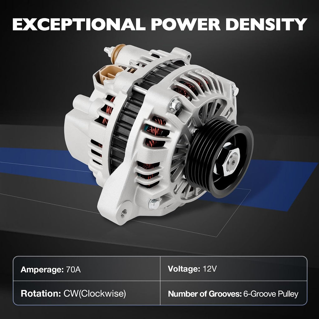 Alternator Compatible with 2001-2005 Honda Civic Acura EL 1.7L L4 70A