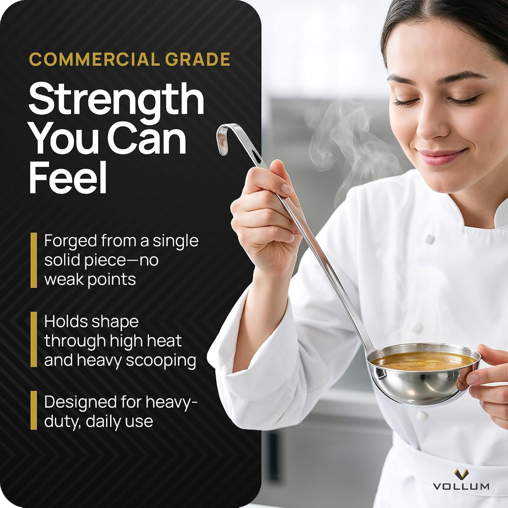 Stainless Steel Ladle Heavy Duty Commercial 8 Oz