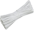 1000pcs 4 Inch Twist Ties - Reusable White Plastic Coated Cable Wire Ties for Bags, Bread,Household and Office