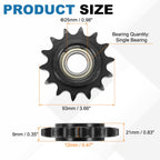 uxcell 2Pcs #60 Roller Chain Idler Sprocket, 25mm Bore 3/4" Pitch 14 Tooth