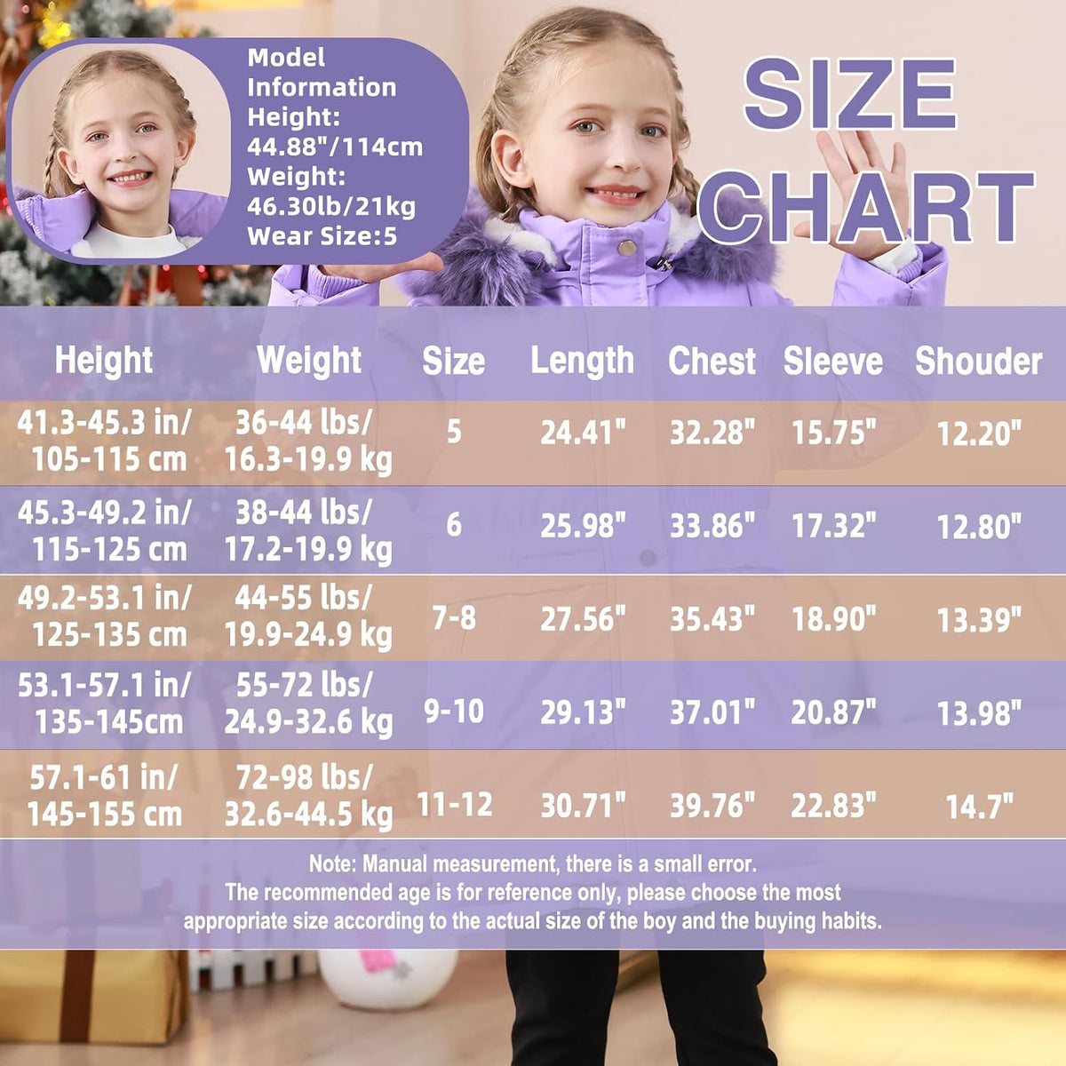 5-12 Years Girls Winter Coat Long Puffer Jacket Outwear Warm Quilted Coats Parka Kids Removable Hood Fleece Inner