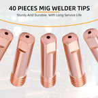Mig Welding Tips 11-35 (0.035") Welding Contact Tip .035" Replacement for MIG Welding Gun Consumables (40-Pack)