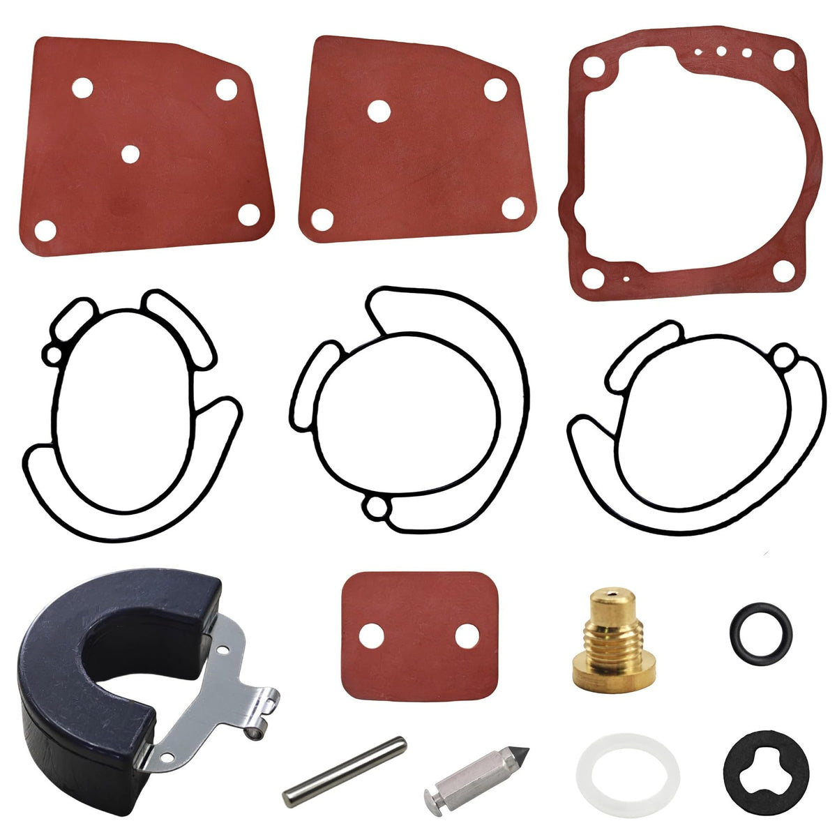 JLM MARINE 4PCS 438996 Carburetor Repair Kit for Johnson Evinrude 90-175 HP