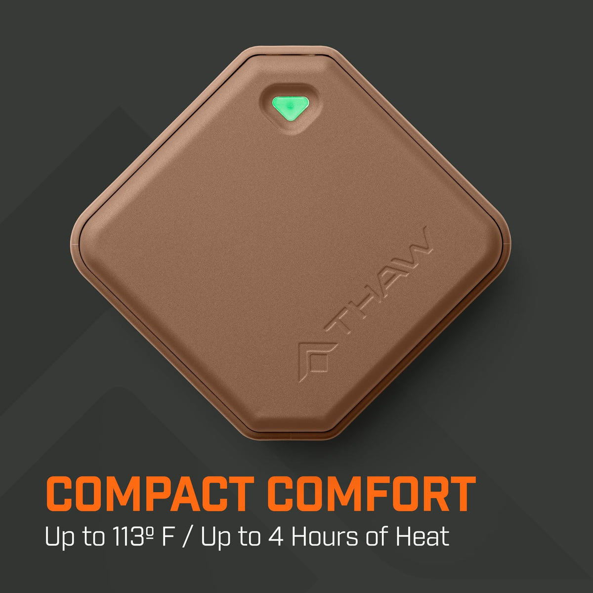 USB-C Rechargeable Mini Hand Warmer with LED Light - Mocha