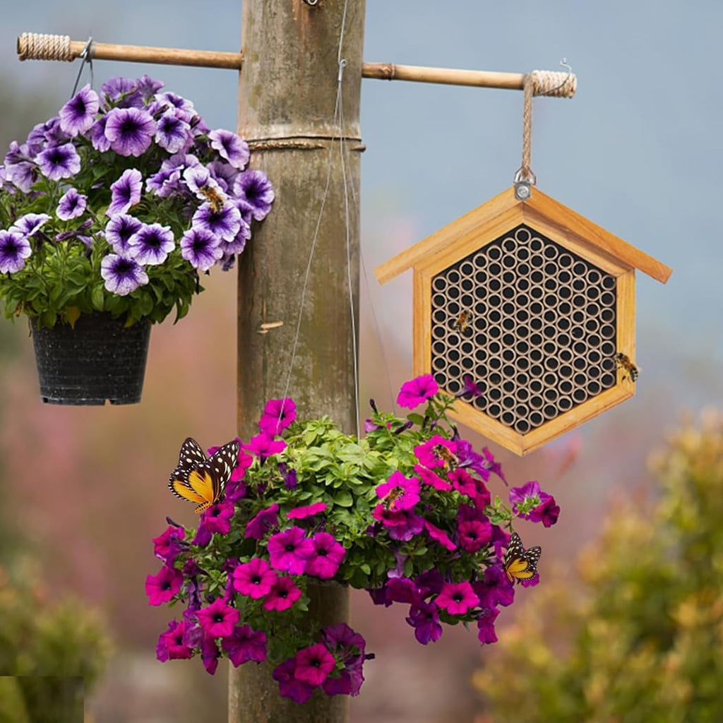 Mason Bee Tubes 200 Pack – 6" x 5/16" Refill Inserts for Bee House, Bee Hotel, Kraft Paper Bee Nesting Tube