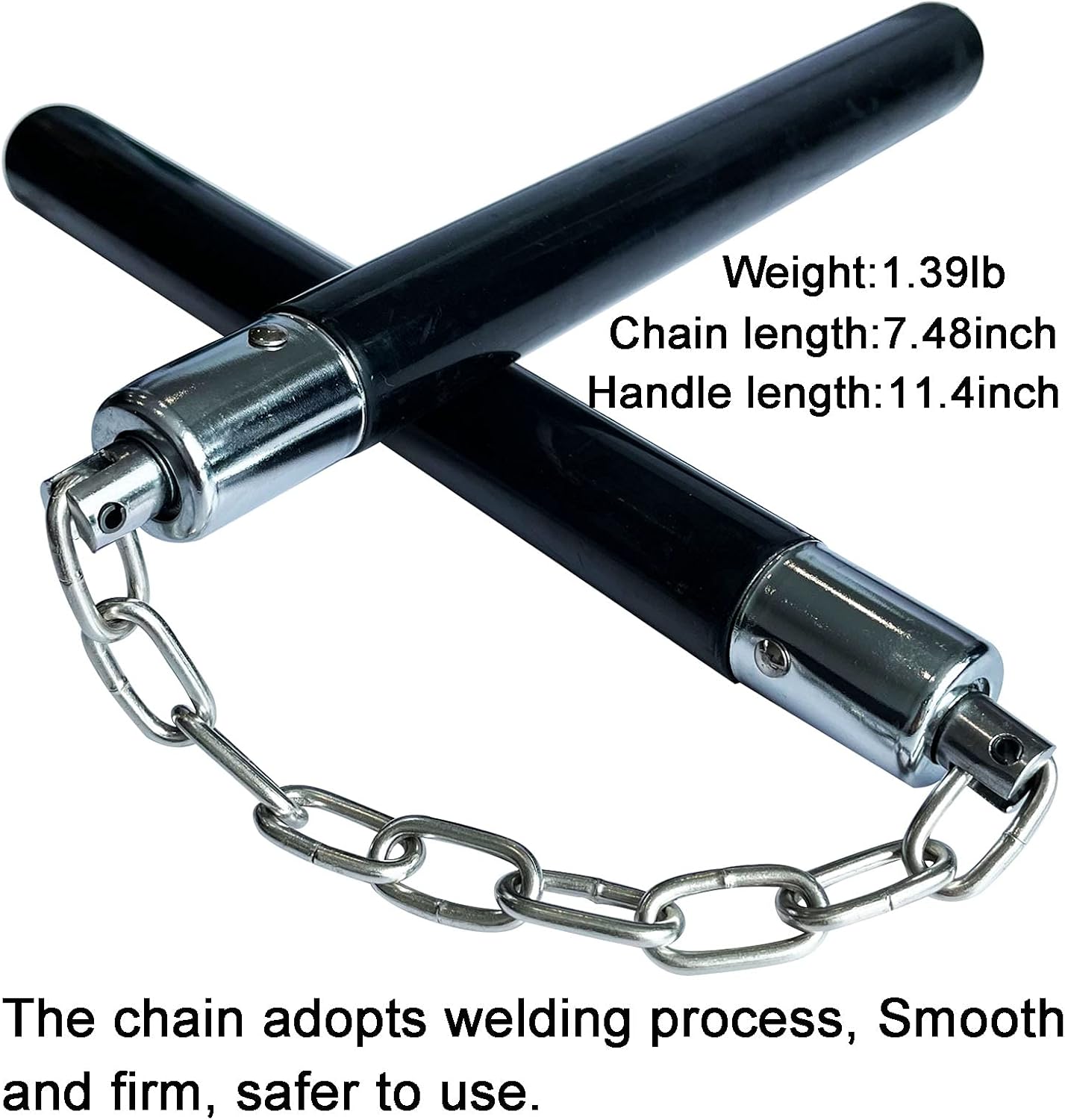 Nunchucks Safe Solid Rubber Training Nunchucks Nunchakus with Steel Chain and Bearing Ball System only for beginners