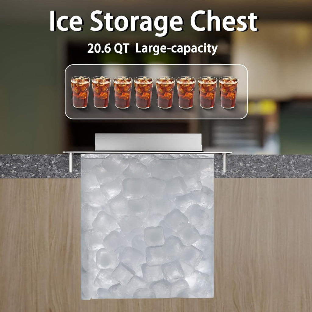 HARDURA Drop-in Stainless Steel Ice Bin