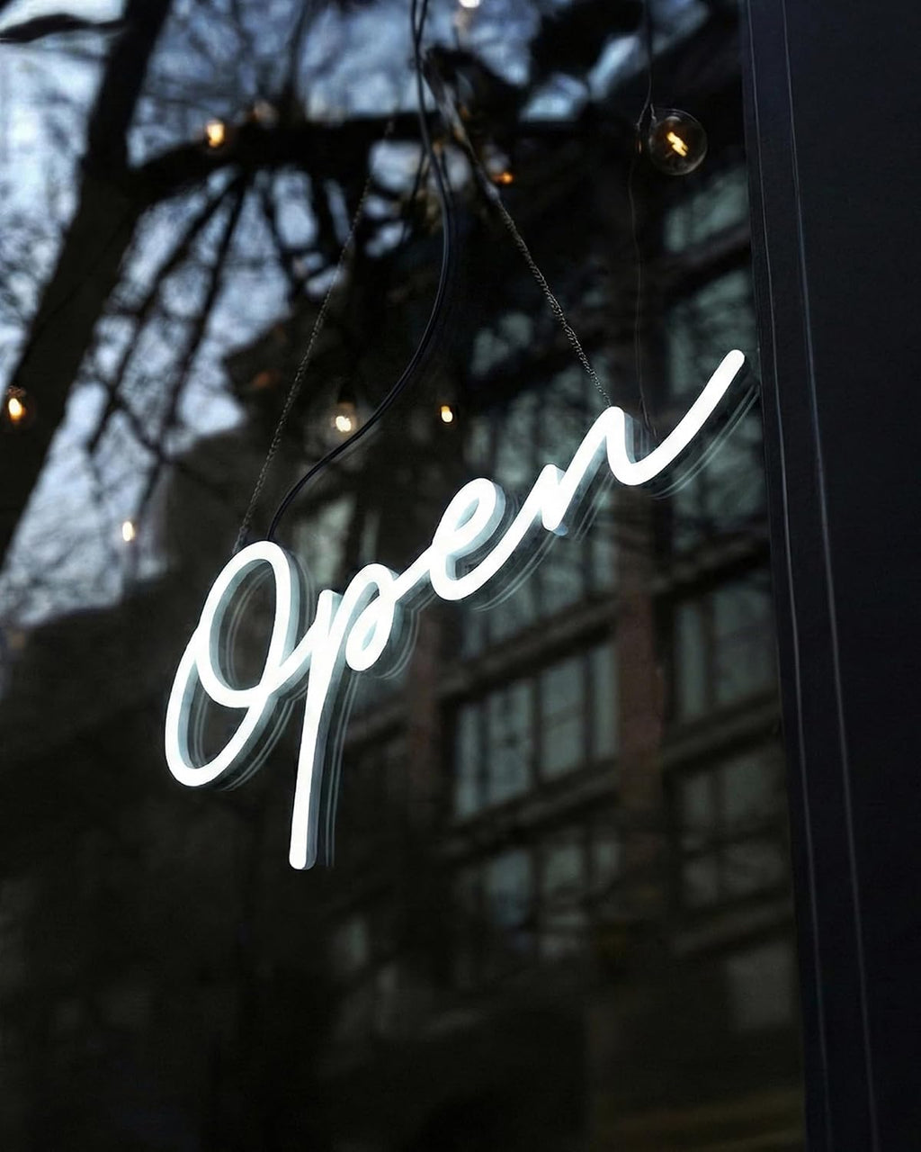 Large LED Neon Open Sign for Business 19x9in w/Remote Control, Bright Lighted Open Signs for Storefront Window, Light