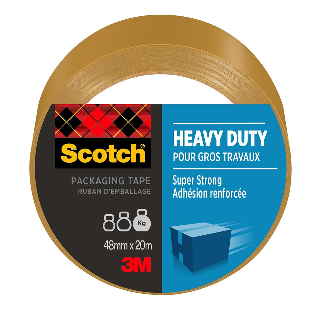Heavy Duty Packaging Tape, Brown, 1 Roll, 48 mm x 20.3 m