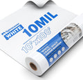 White 10 Mil Plastic Sheeting, 10x100', Crawlspace Vapor Barrier