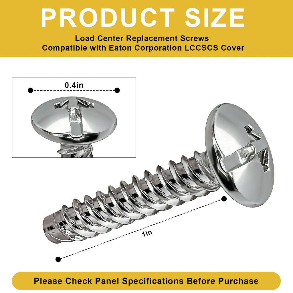 Electrical Panel Cover Screws, Replacement for Eaton LCCSCS 12-Pack