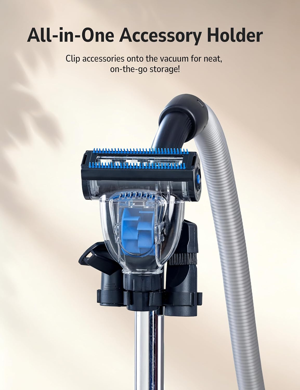 40Kpa Canister Vacuum Cleaner, 1600W Bagless Canister Vacuum Cleaner with 5 Tools, Auto Cord Rewind, H13 HEPA Filter