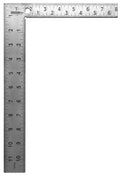 Johnson Level & Tool CS10 Professional Easy-Read Steel Carpenter Square, 8" x 12", Silver, 1 Square