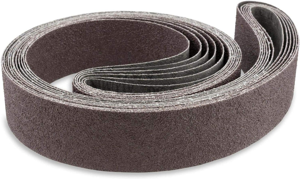 Red Label Abrasives 2 X 72 Inch 36 Grit Aluminum Oxide Metal Sanding Belts - Knife Sharpening Sanding Paper for Metal Working and Metal Finishing - Belt Sander Paper 6 Pack