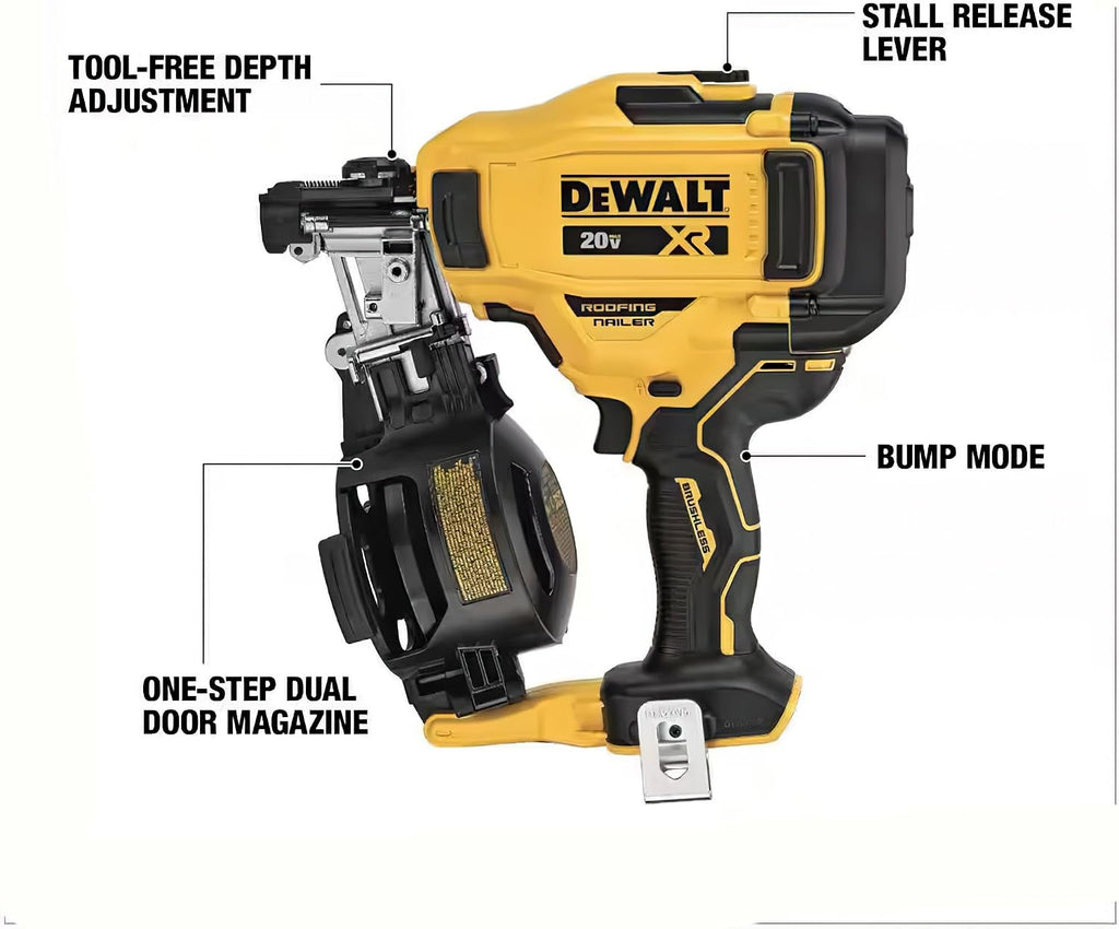 20V MAX 15-Degree Electric Cordless Roofing Nailer (Tool Only)