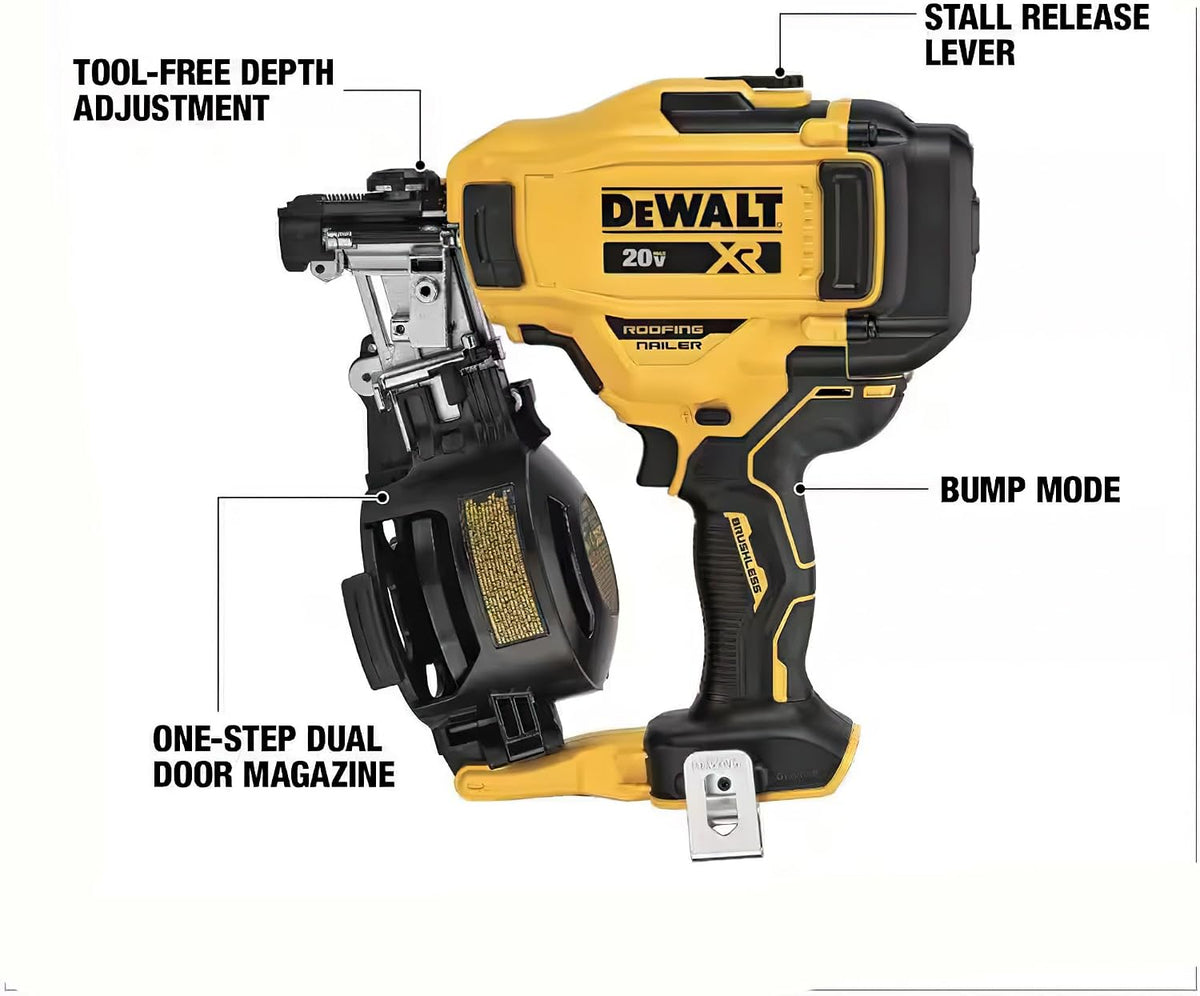 20V MAX 15-Degree Electric Cordless Roofing Nailer (Tool Only)