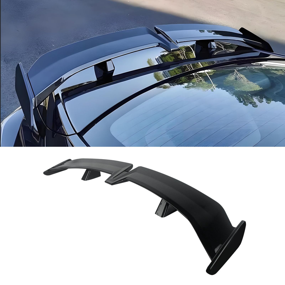 Universal Rear Spoiler 54 Inch Seagull PRO Style Matte Black Rear Trunk Spoiler Wing Lightweight Compatible with