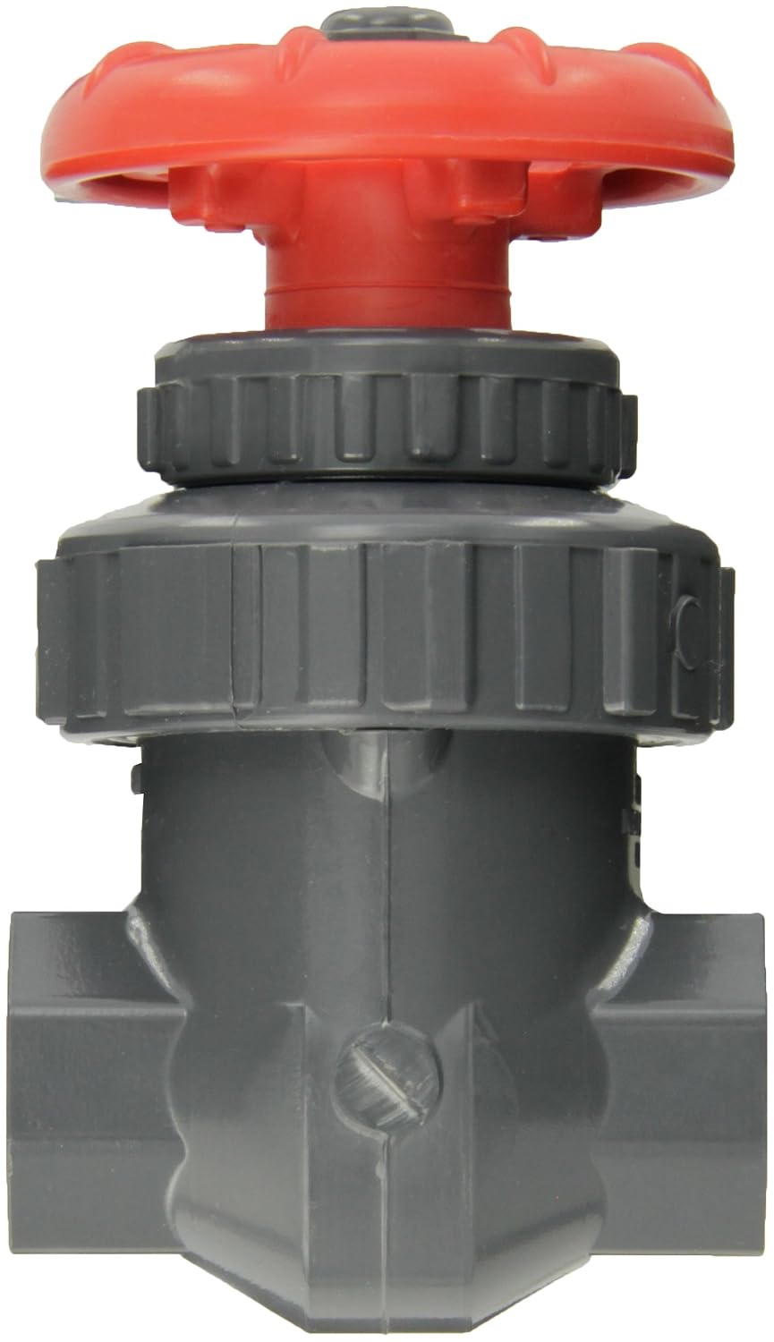 Spears PVC Gate Valve, Non-Rising Stem, Buna-N O-Ring, 1/2" Socket