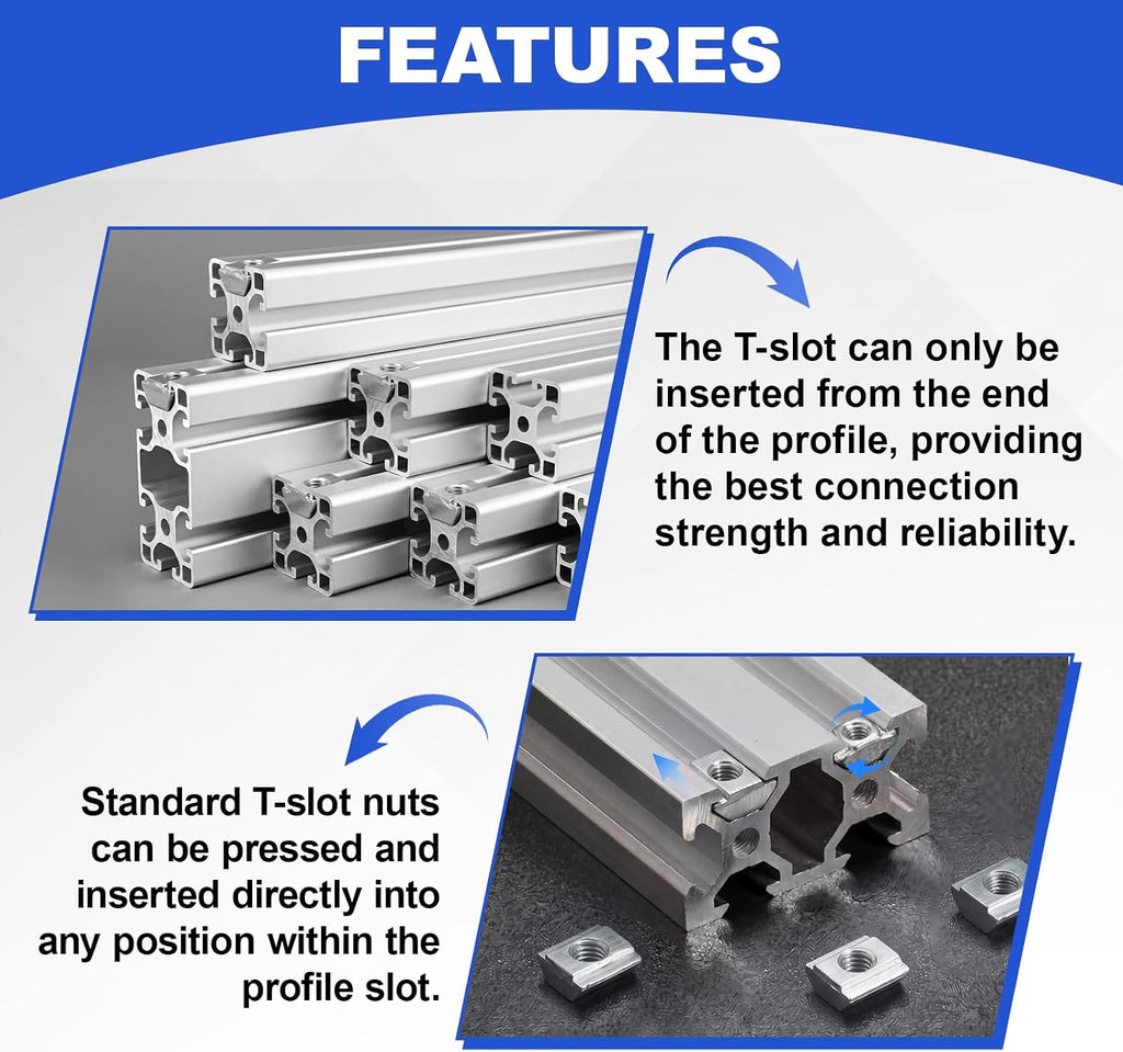M5 T Slot Nuts, 200 Pcs 2020 Series Sliding T Nuts