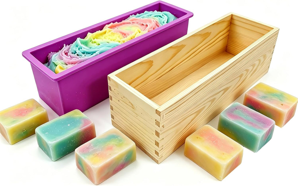 Soap Making Kit for Adults All-in-One Soap Making Supplies Includes Melt & Pour 2.2LBs Goat Milk Soap Base, Silicone