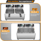 electric turkey fryer Commercial deep fryer with basket 3600W27.4QT with timer26L deepen deep fryer Variable twin