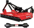 48 Inch Brush Hog Tractor Rotary Cutter with PTO, Fits 22-50 HP | Cat 1 & 2, Heavy Duty 3 Point PTO Rotary Mower, 6