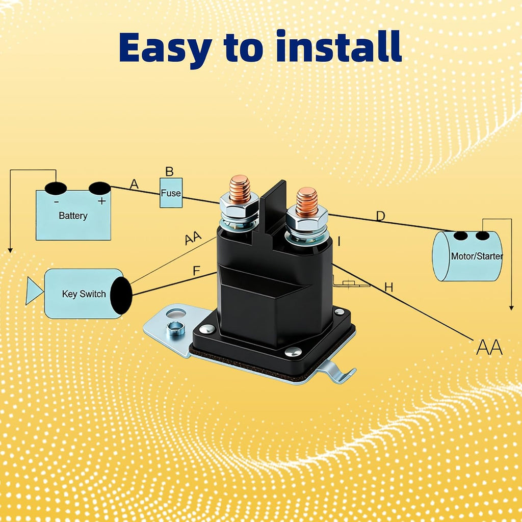 725-06153A 725-06153 Starter Solenoid Relay for Riding Lawn Mower Compatible with Cub Cadet XT1 XT2 Enduro RZT LT1 ZT1 ZT2 MTD Troy Bilt Yard Man Husky Yard Machines Craftsman Zero Turn