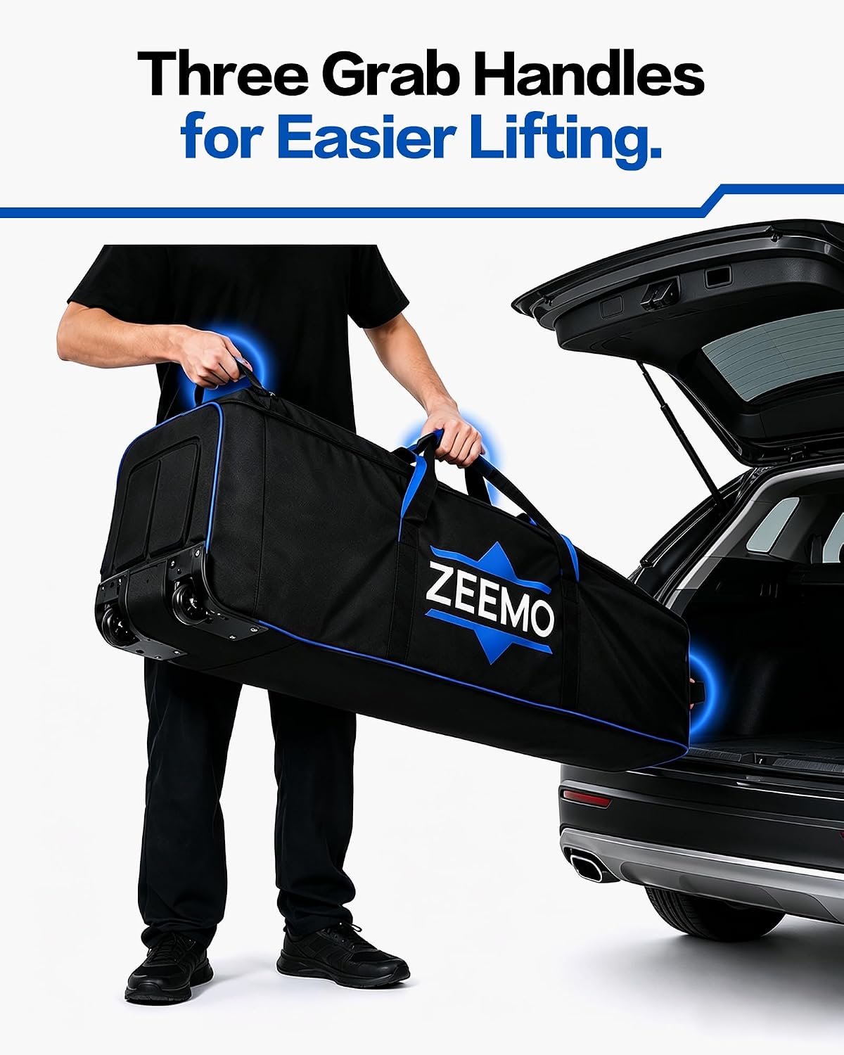 Full-Open Golf Travel Bag for Airlines, Wheeled Club Carrier Bag