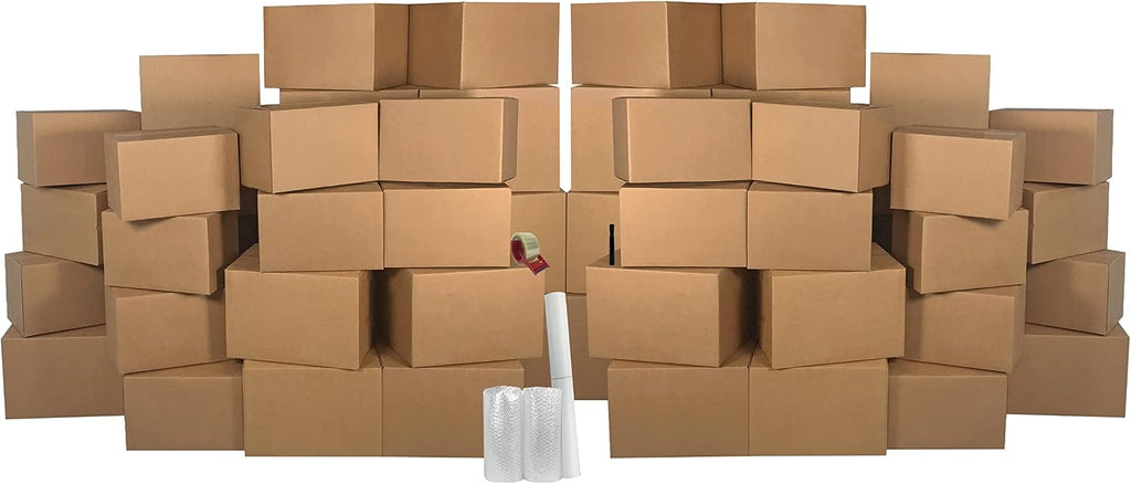 4-5 Room Moving Boxes Kit with Supplies, 58 Piece