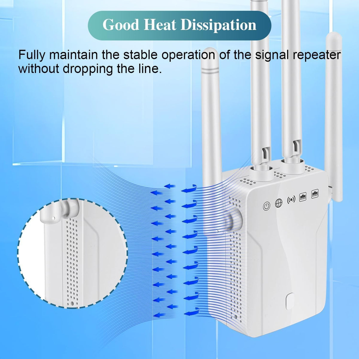 WiFi Extender Signal Booster 2026 Internet Repeater for Home Long Range Covers Up 8470 Sq. Ft. for Apartment Basement