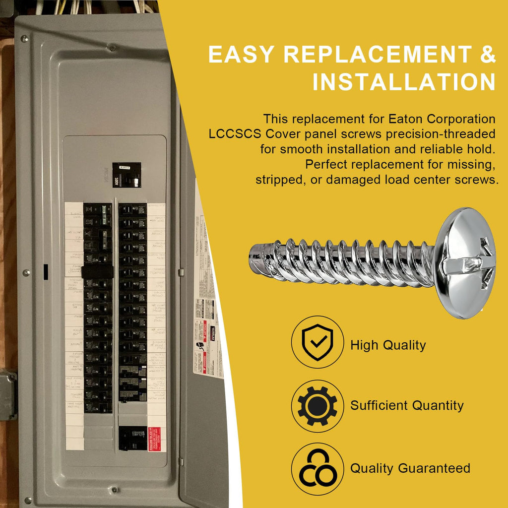 Electrical Panel Cover Screws, Replacement for Eaton LCCSCS 12-Pack