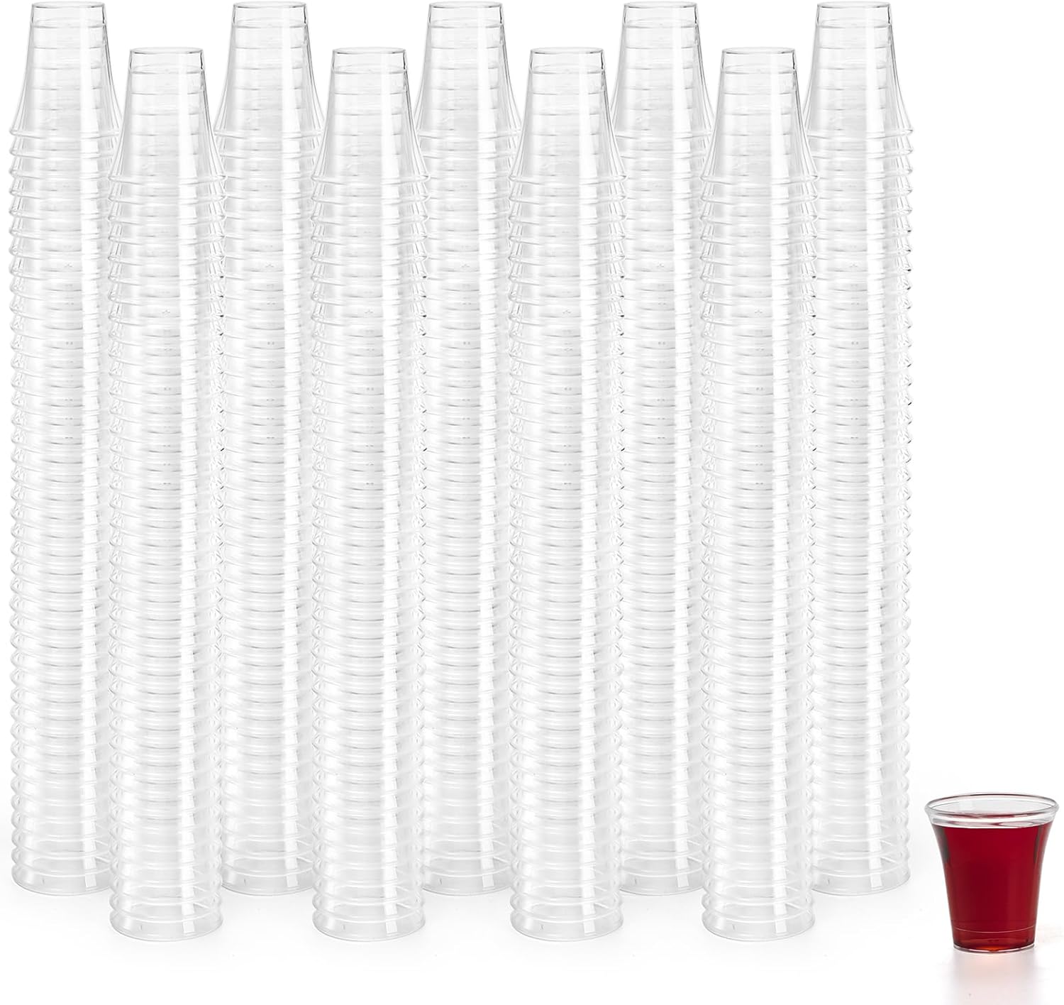 1000 Pack Communion Cups, Plastic Disposable Cup Fits Standard Holy Communion Trays, 0.5 Ounce, Clear
