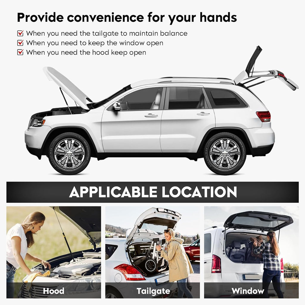 2 Pcs Front Hood Lift Supports Struts Shocks Gas Spring 4478 Fit for 1997-2006 Ford Expedition, 1997-2004 F-150, 1995-2004 F-250, 4478 SG404016