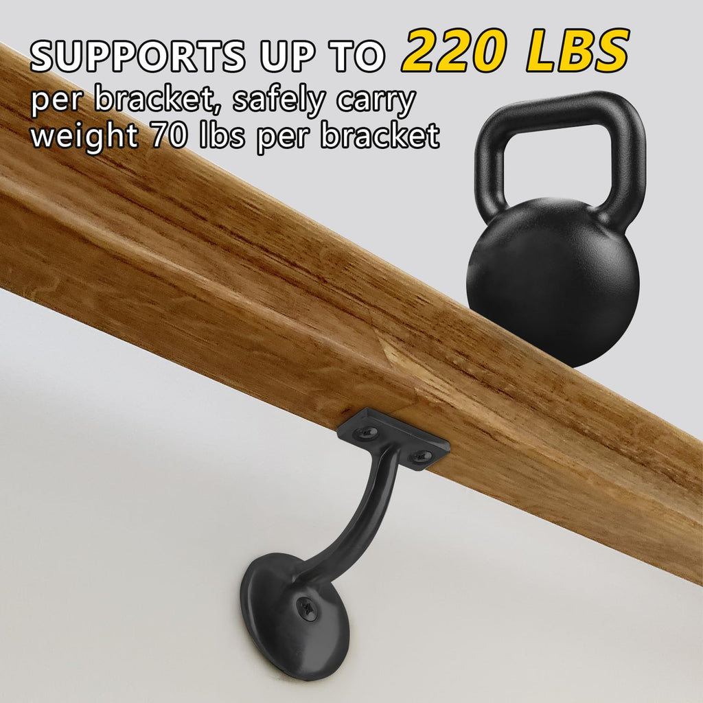 Hand Rail Brackets for Stairs 6 Pack, Heavy Duty