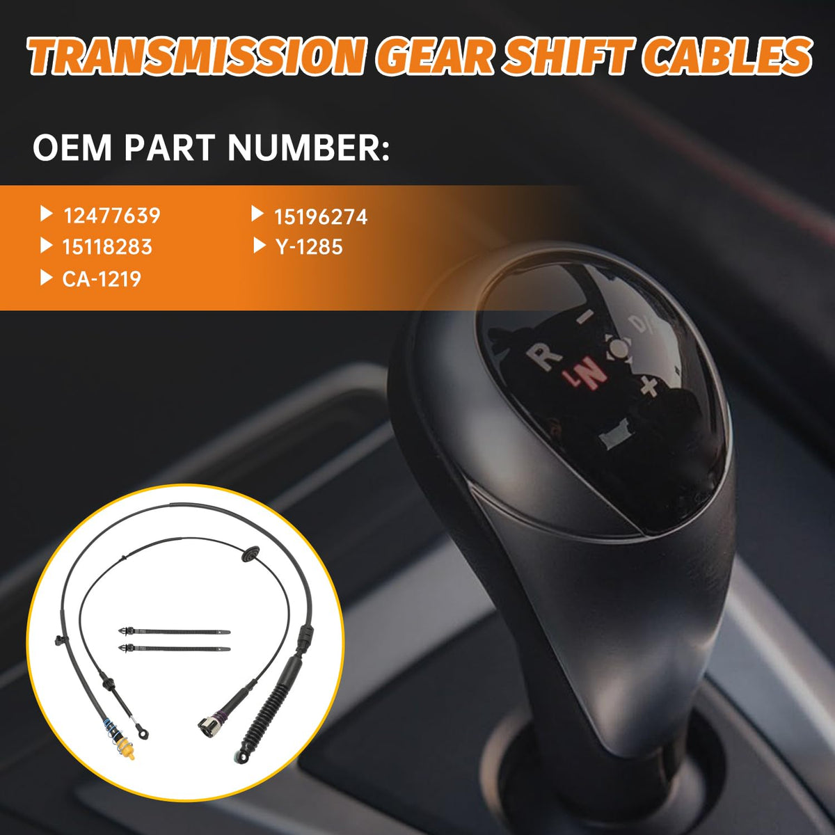 12477639 Gear Shift Cable for Silverado 2WD 1999-2007，for 2007 GMC Sierra