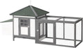 77" Wooden Chicken Coop with Nesting Box, Cute Outdoor Hen House with Removable Tray, Ramp Run