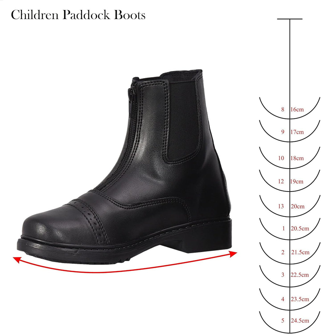Children's Unicorn Front Zip Paddock Boots