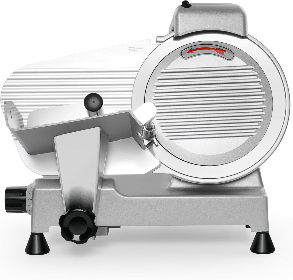10-inch Commercial Meat Slicer 240W 0-13mm Semi-Auto Low Noise