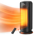 1500W Portable Ceramic Space Heater, Oscillating Indoor Heater, Black