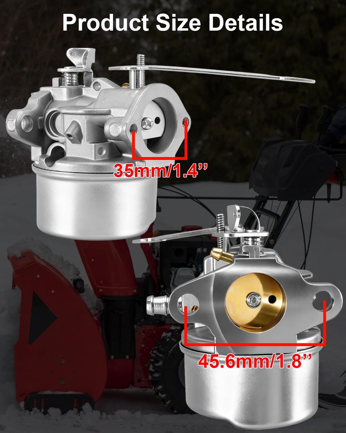 Snowblower Carburetor Fit for Snapper LE3170R 80370 Snow Thrower 17" 3HP