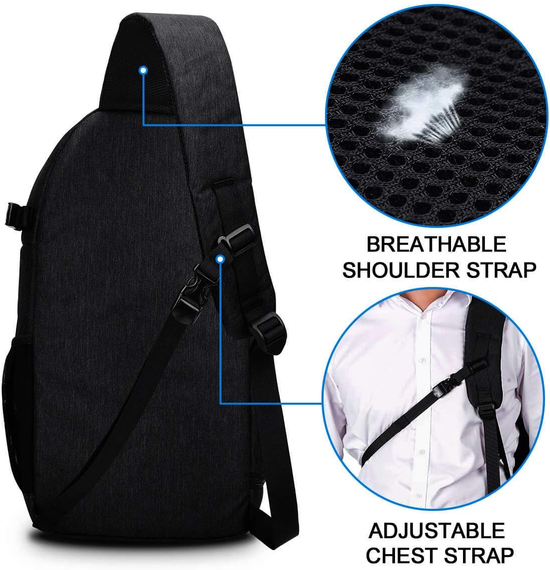 Camera Bag Sling Backpack for DSLR/SLR Mirrorless Camera Waterproof, Camera Case Compatible for Sony Canon Nikon