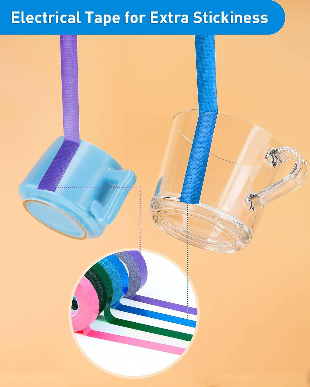 4 Rolls Colored Duct Tape, Multi Use Water Pipe Tape, Waterproof