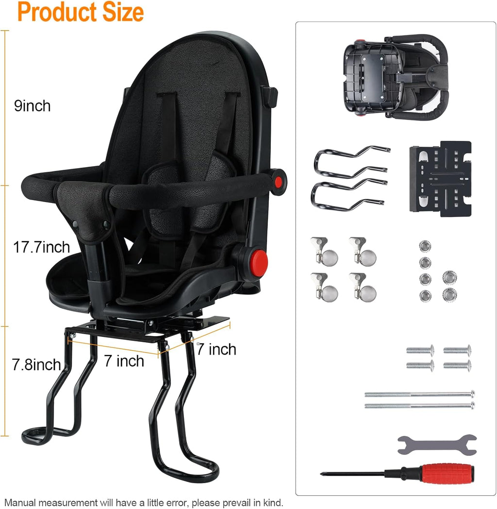 Rear Child Bike Seat, Kids Bicycle Back Seat ，Safe Rear Mount Child Bike Seat Fits All Bicycle Rear Frames, for 2-5