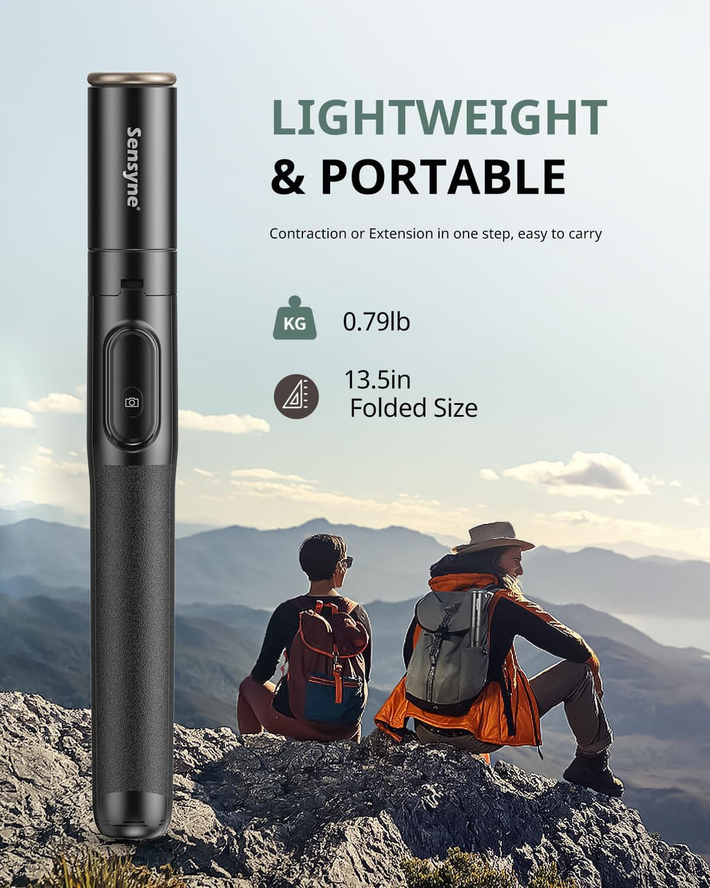 60" Phone Tripod - Selfie Stick, Lightweight All in One Phone Tripod Integrated with Wireless Remote Compatible with