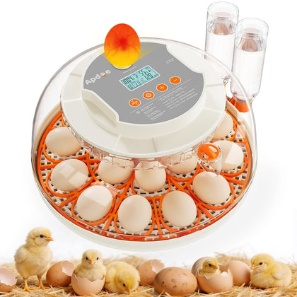 Egg Incubators for Hatching Eggs, Temperature and Humidity Control, Automatic Egg Turning, Egg Candler, External