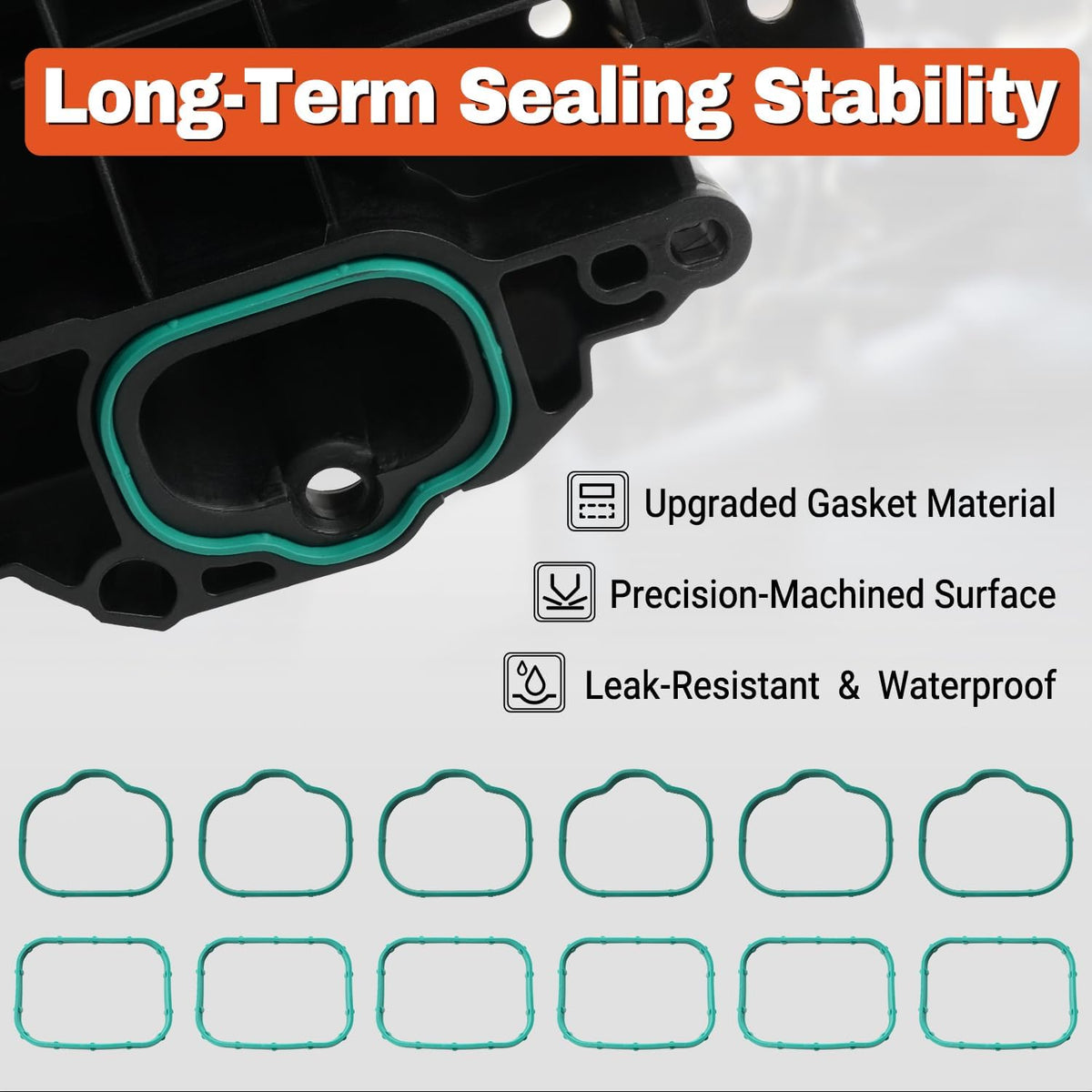 Lower Intake Manifold with Gasket Compatible with 2011-2021 Dodge Charger Challenger Durango Jeep Wrangler Grand Cherokee RAM 1500 ProMaster Chrysler 200 300 Town & Country 3.6L V6 Replace 05184199AF